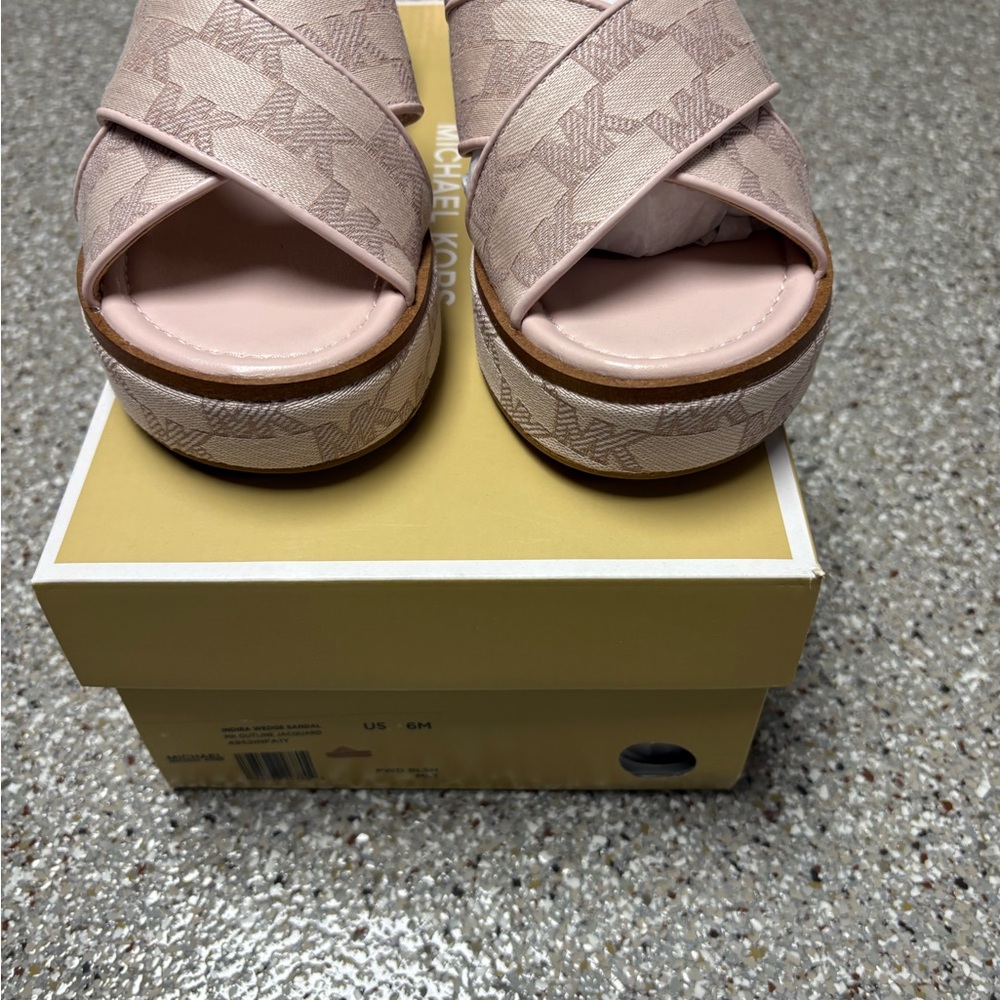 Michael Kors Pink Platform Sandals